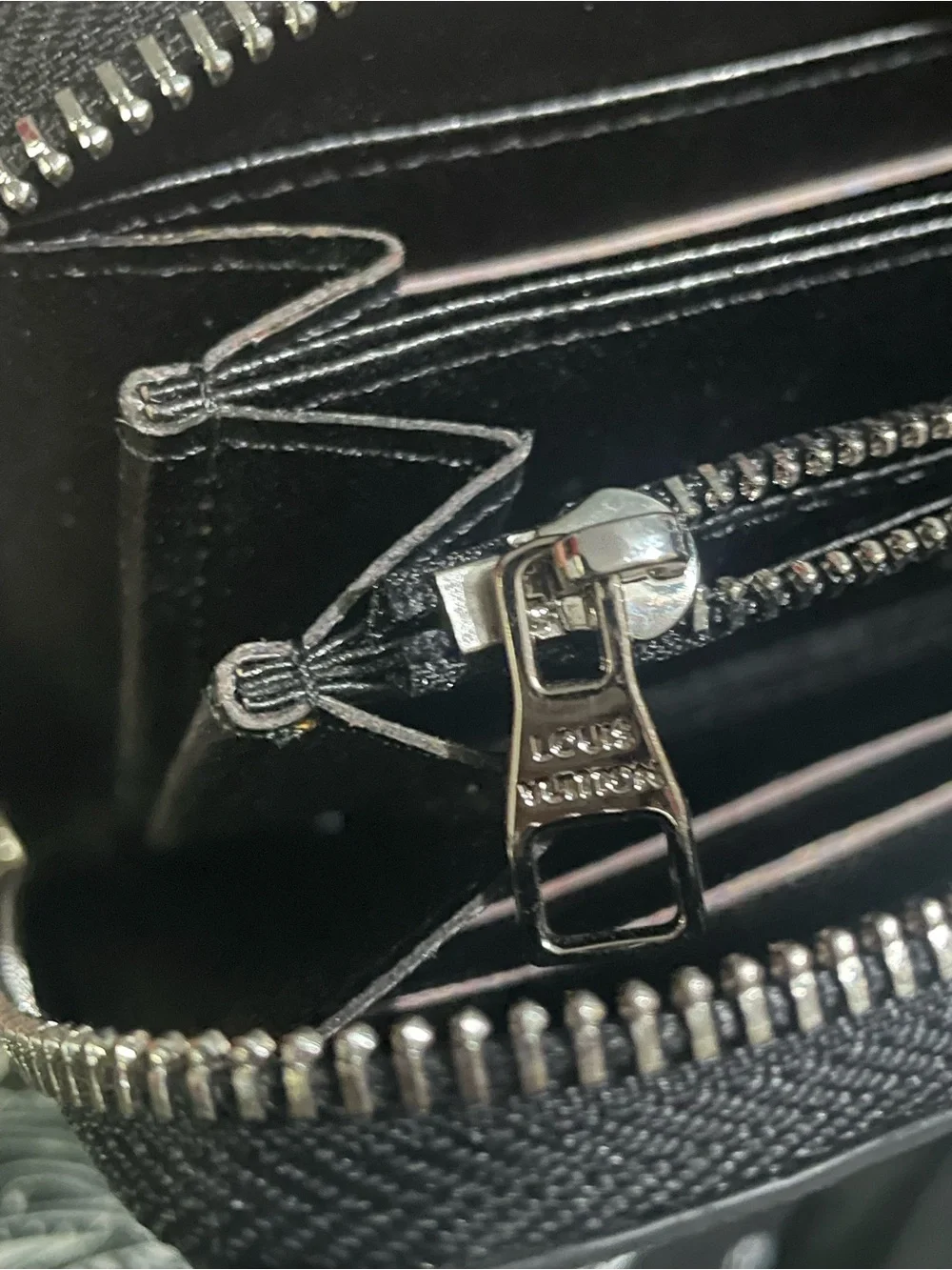 Louis Vuitton Black and Gray Monogram Continental Wallet